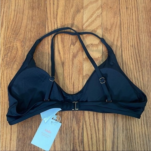 Andie The Valencia Bikini Top Swimsuit Black Medium NWT - Picture 5 of 9